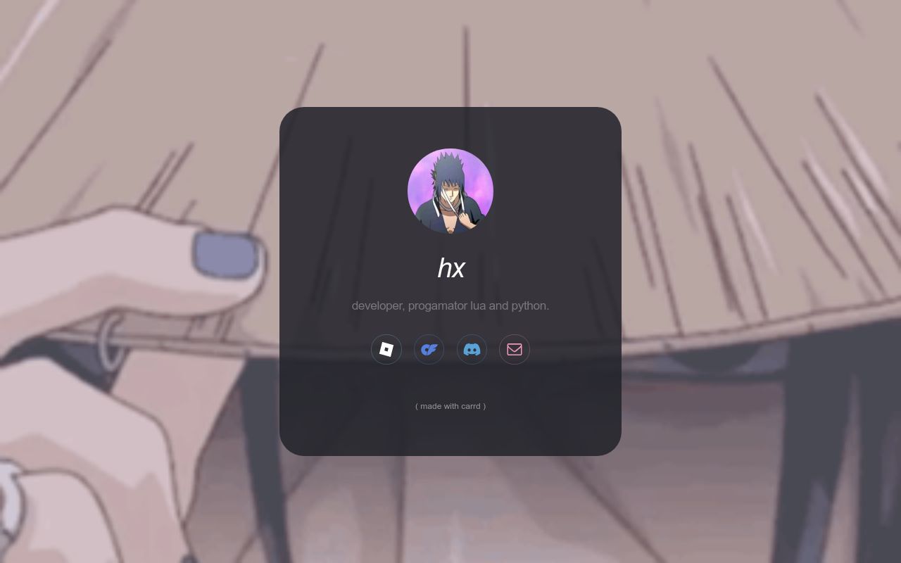 Carrd profile picture for @hxzz